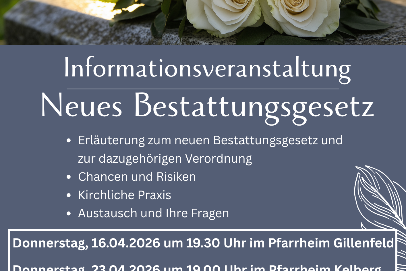 Infoveranstaltung Neues Bestattungsgesetz