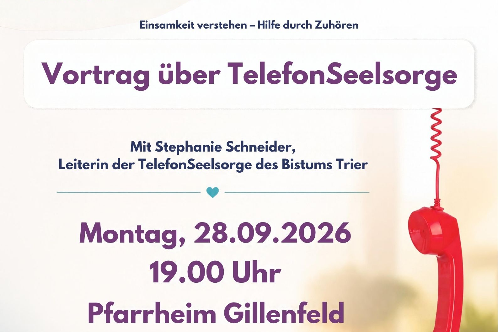 Telefonseelsorge Vortrag Flyer